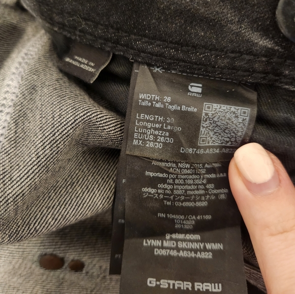 G-Star Lynn Mid Skinny Jeans Size 26x30 - Picture 8 of 11